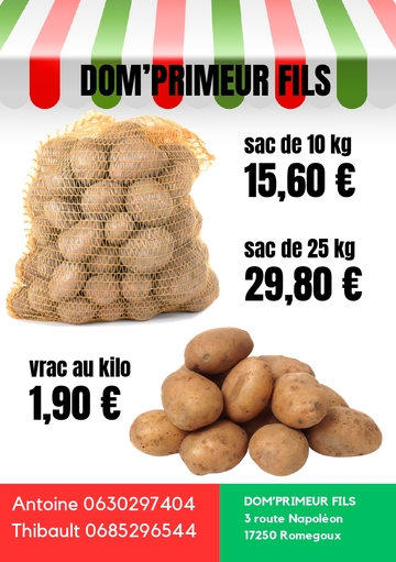 Arrivage de nos pommes de terres - Romegoux Arrivage de nos pommes de terres - Romegoux
